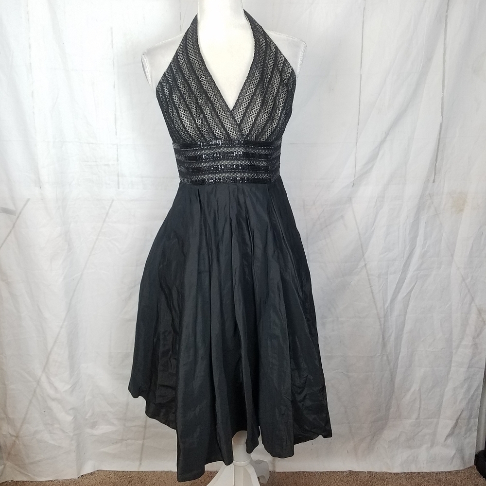 Carmen marc valvo halter special occasion dress